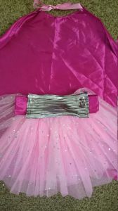 Kids Costumes to Hire - Super Hero Cape, Tutu & Belt (pink)